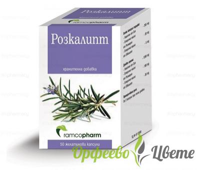 ХРАНИТЕЛНИ ДОБАВКИ Алкохолизъм и  махмурлук РОЗКАЛИПТ КАПСУЛИ * 50 РАМКОФАРМ